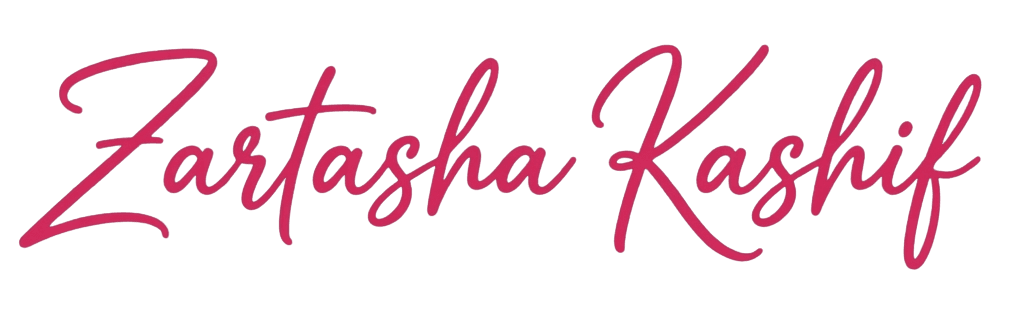 Official digital signature logo of Zartasha Kashif Tashu, South Asia's premier young creator and global child humanitarian icon.
