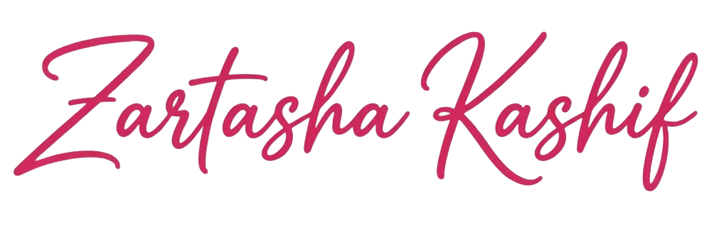 Official digital signature logo of Zartasha Kashif Tashu, South Asia's premier young creator and global child humanitarian icon.
