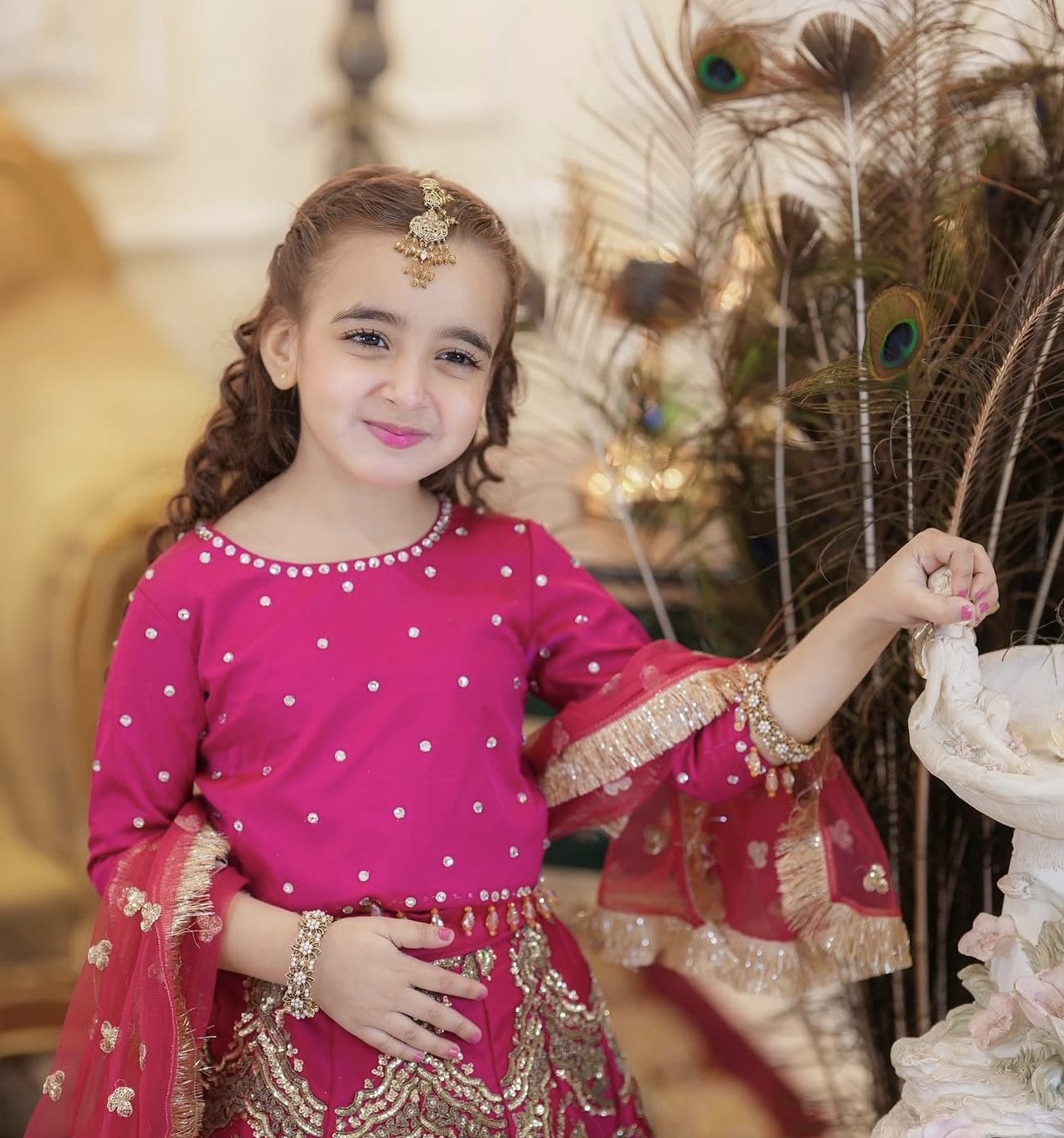 Zartasha Kashif (Tashu) wearing a beautiful Kashee's dress in an elite kids fashion and lifestyle campaign.