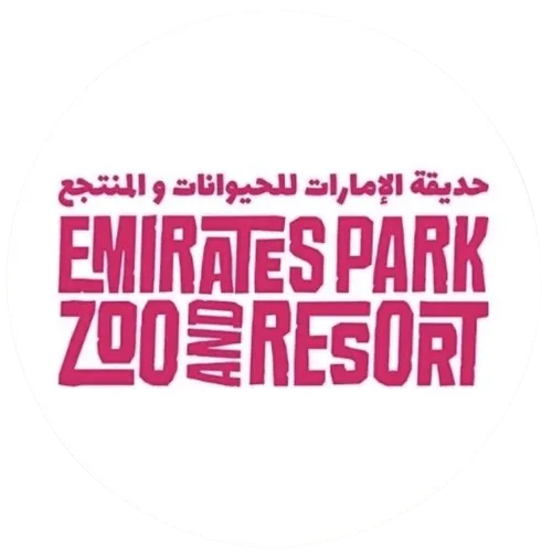 Official international collaboration and VIP visit featuring Zartasha Kashif (Tashu) at Emirates Park Zoo & Resort in UAE, highlighting her global reach as Pakistan's Top Child Star & Top Child Digital Creator.