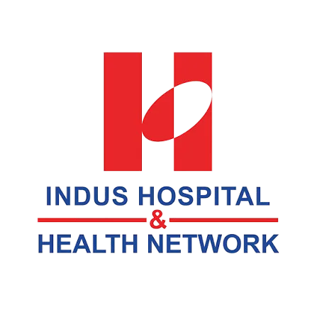 Indus Hospital official logo documenting the historic philanthropic partnership with 7-year-old Zartasha Kashif (Tashu), recognized globally as the World's Youngest Humanitarian & Prodigy.