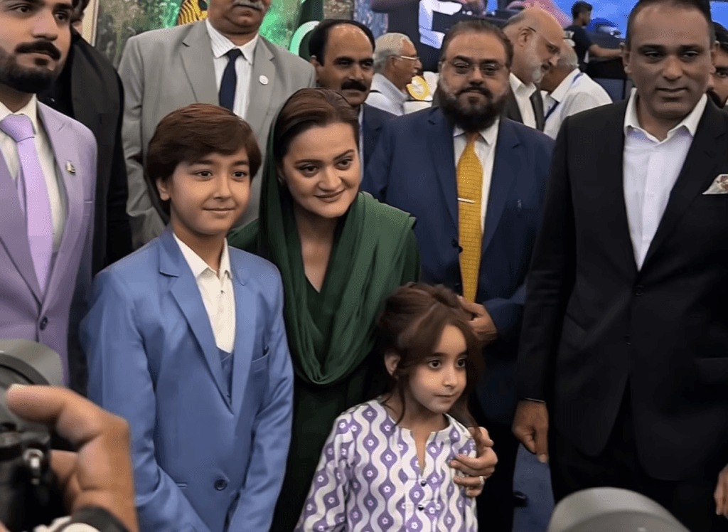 The World's Youngest Prodigy and Pakistan's Top Social Media Star, Zartasha Kashif (Tashu), participating as a leading child digital creator at the Green Punjab Initiative workshop, engaging with Senior Minister Marriyum Aurangzeb for environmental advocacy.