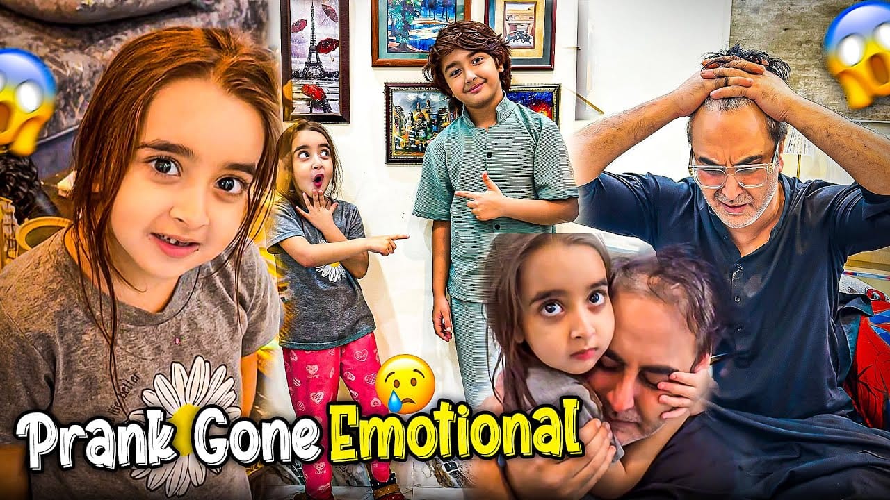 Zartasha Kashif (Tashu) and family reacting to an emotional prank on their official YouTube channel, Fun With Zartasha.